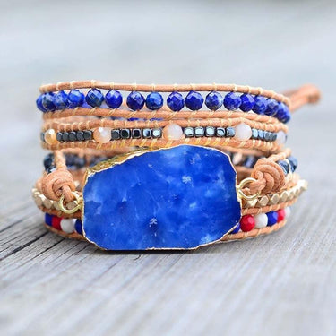 Patriotic Topaz Wrap Bracelet-Your Soul Place